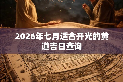 2026年七月适合开光的黄道吉日查询