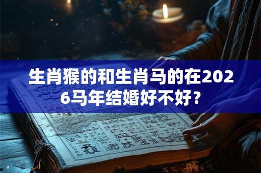 生肖猴的和生肖马的在2026马年结婚好不好? 生肖猴的和生肖马的在2026马年结婚好不好?
