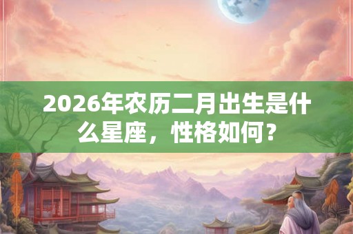 2026年农历二月出生是什么星座，性格如何？