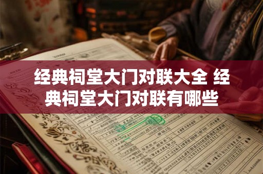 经典祠堂大门对联大全 经典祠堂大门对联有哪些 经典祠堂大门对联大全 经典祠堂大门对联有哪些