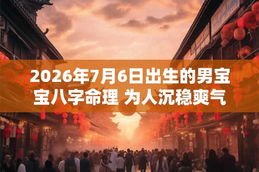 2026年7月6日出生的男宝宝八字命理 为人沉稳爽气豁达