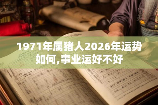 1971年属猪人2026年运势如何,事业运好不好