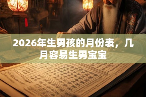 2026年生男孩的月份表,几月容易生男宝宝 2026年生男孩的月份表,几月容易生男宝宝