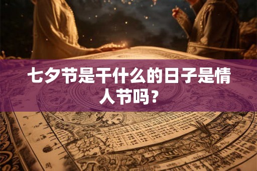 七夕节是干什么的日子是情人节吗？