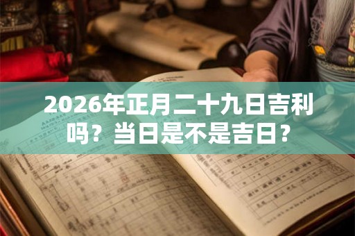2026年正月二十九日吉利吗?当日是不是吉日? 2026年正月二十九日吉利吗?当日是不是吉日?