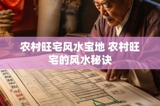 农村旺宅风水宝地 农村旺宅的风水秘诀