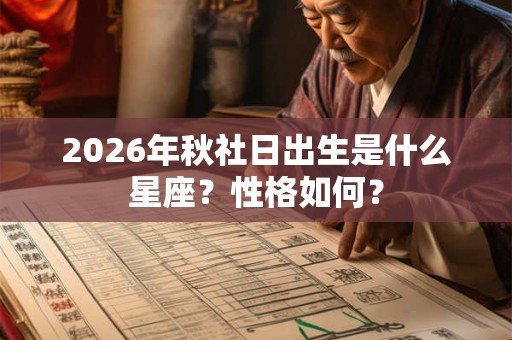 2026年秋社日出生是什么星座？性格如何？