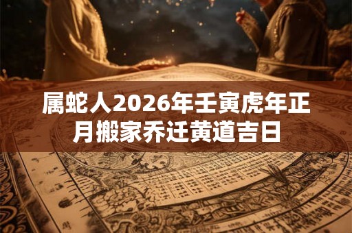 属蛇人2026年壬寅虎年正月搬家乔迁黄道吉日