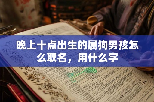 晚上十点出生的属狗男孩怎么取名，用什么字