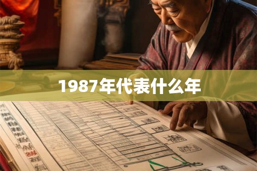 1987年代表什么年