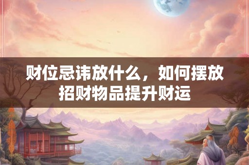 财位忌讳放什么，如何摆放招财物品提升财运