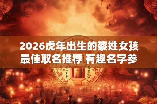 2026虎年出生的蔡姓女孩最佳取名推荐 有趣名字参考