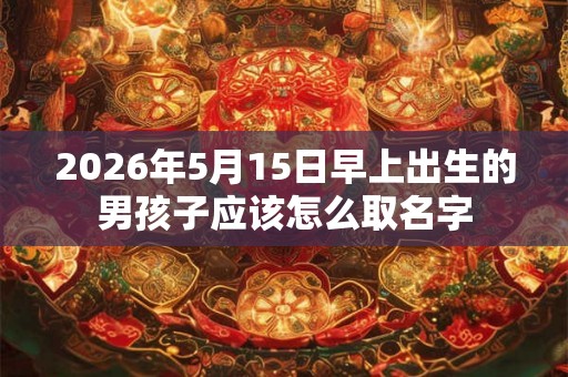 2026年5月15日早上出生的男孩子应该怎么取名字