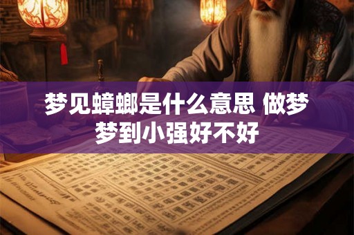 梦见蟑螂是什么意思 做梦梦到小强好不好 梦见蟑螂是什么意思 做梦梦到小强好不好