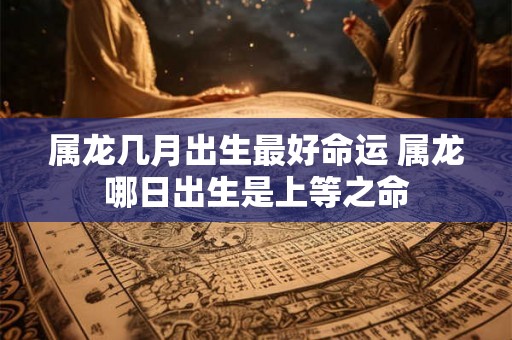 属龙几月出生最好命运 属龙哪日出生是上等之命