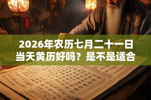 2026年农历七月二十一日当天黄历好吗？是不是适合出行的日子？