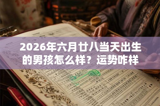 2026年六月廿八当天出生的男孩怎么样？运势咋样