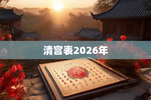 清宫表2026年