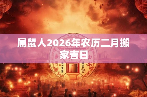 属鼠人2026年农历二月搬家吉日