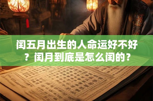 闰五月出生的人命运好不好?闰月到底是怎么闰的? 闰五月出生的人命运好不好?闰月到底是怎么闰的?
