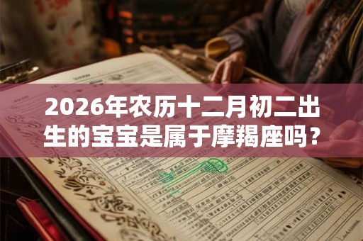 2026年农历十二月初二出生的宝宝是属于摩羯座吗？