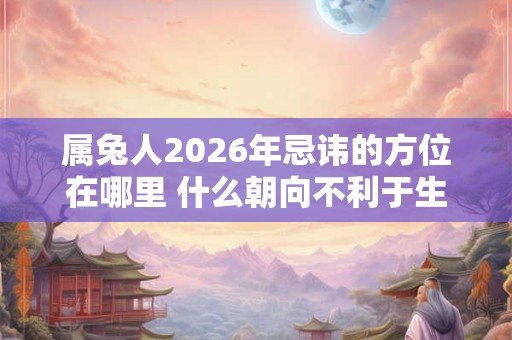 属兔人2026年忌讳的方位在哪里 什么朝向不利于生肖兔