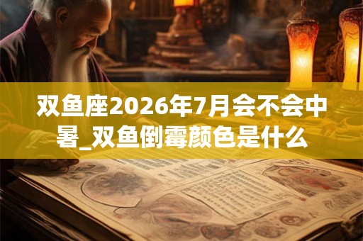 双鱼座2026年7月会不会中暑_双鱼倒霉颜色是什么