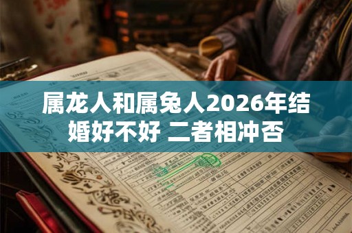 属龙人和属兔人2026年结婚好不好 二者相冲否