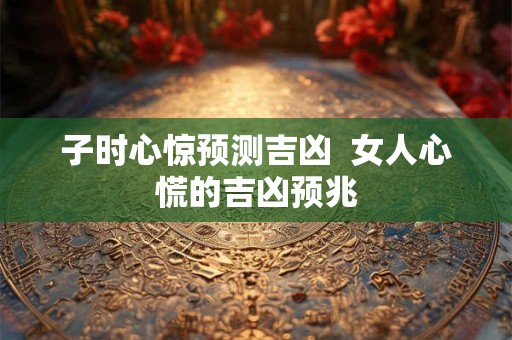 子时心惊预测吉凶  女人心慌的吉凶预兆
