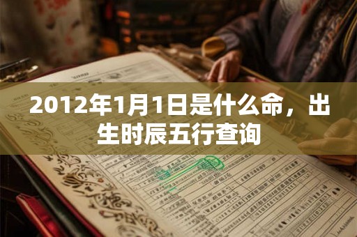2012年1月1日是什么命，出生时辰五行查询