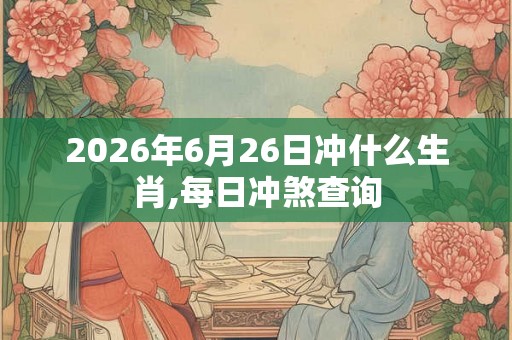 2026年6月26日冲什么生肖,每日冲煞查询