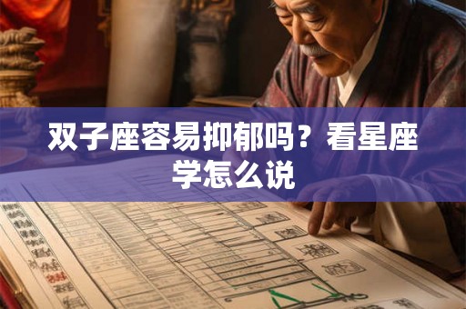 双子座容易抑郁吗？看星座学怎么说
