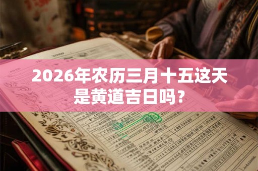 2026年农历三月十五这天是黄道吉日吗? 2026年农历三月十五这天是黄道吉日吗?