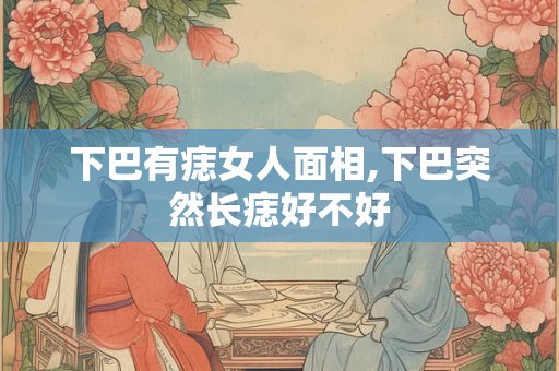 下巴有痣女人面相,下巴突然长痣好不好