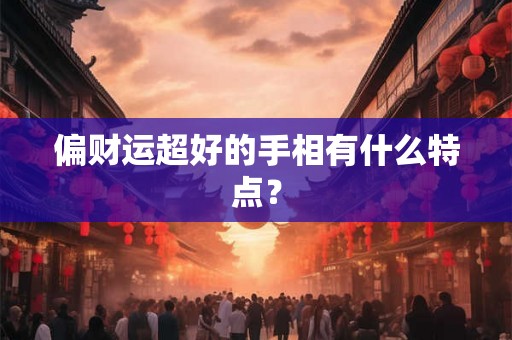 偏财运超好的手相有什么特点？