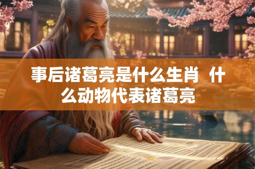 事后诸葛亮是什么生肖  什么动物代表诸葛亮