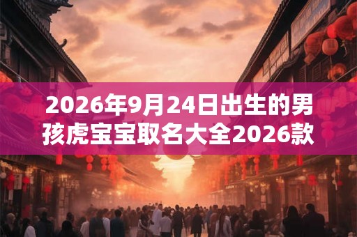 2026年9月24日出生的男孩虎宝宝取名大全2026款 豪气的名字推荐