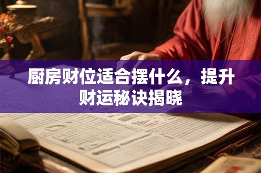 厨房财位适合摆什么，提升财运秘诀揭晓