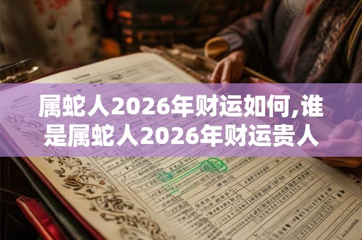 属蛇人2026年财运如何,谁是属蛇人2026年财运贵人 属蛇人2026年财运如何,谁是属蛇人2026年财运贵人