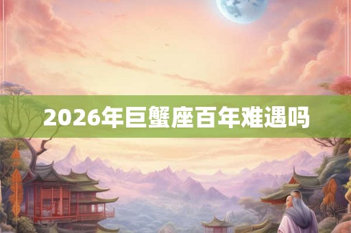 2026年巨蟹座百年难遇吗 2026年巨蟹座百年难遇吗