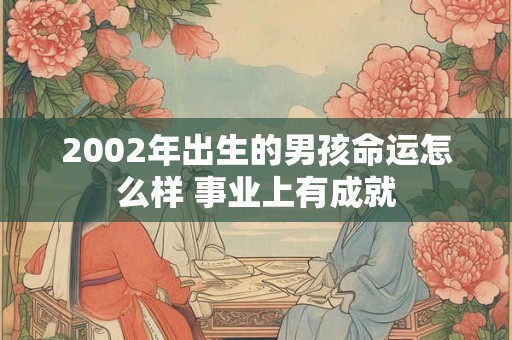 2002年出生的男孩命运怎么样 事业上有成就 2002年出生的男孩命运怎么样 事业上有成就