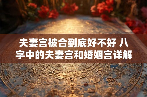 夫妻宫被合到底好不好 八字中的夫妻宫和婚姻宫详解