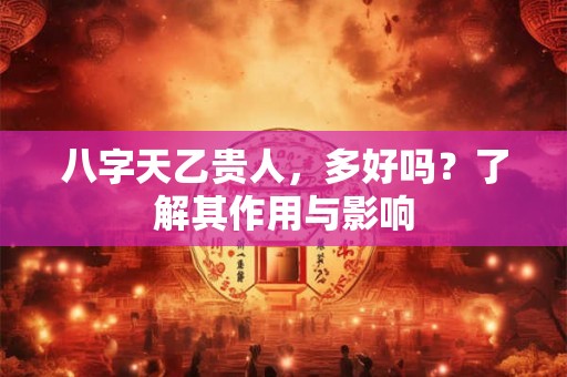 八字天乙贵人，多好吗？了解其作用与影响