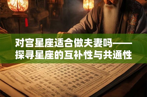 对宫星座适合做夫妻吗——探寻星座的互补性与共通性