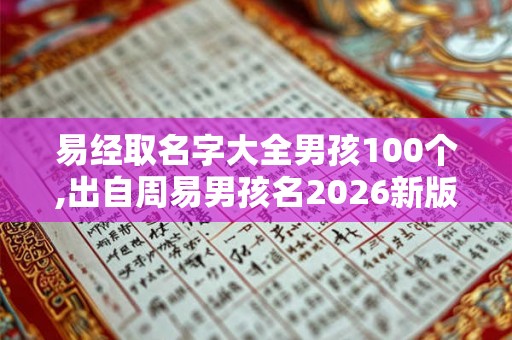 易经取名字大全男孩100个,出自周易男孩名2026新版