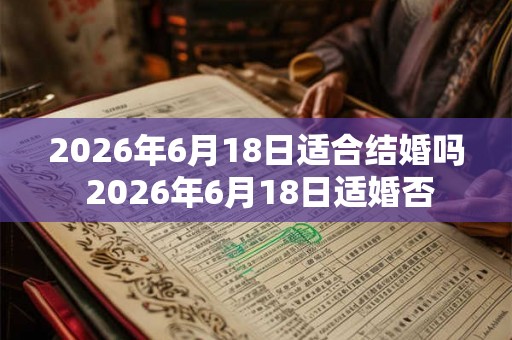 2026年6月18日适合结婚吗 2026年6月18日适婚否