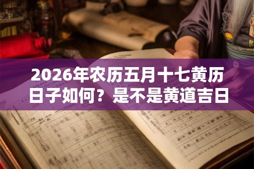 2026年农历五月十七黄历日子如何？是不是黄道吉日？