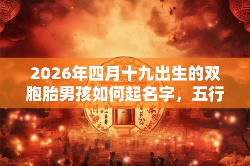 2026年四月十九出生的双胞胎男孩如何起名字，五行属什么