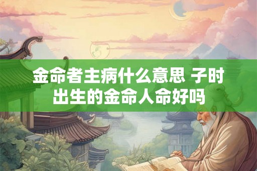 金命者主病什么意思 子时出生的金命人命好吗 金命者主病什么意思 子时出生的金命人命好吗