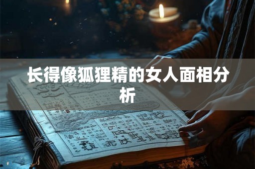 长得像狐狸精的女人面相分析 长得像狐狸精的女人面相分析